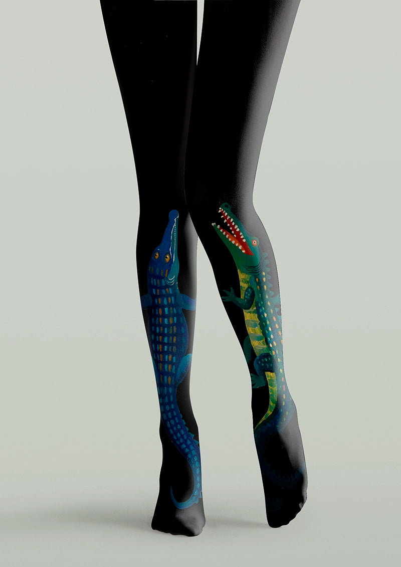 Crocodile Tights Hosiery Pantyhose | Viken Plan – VikenPlan