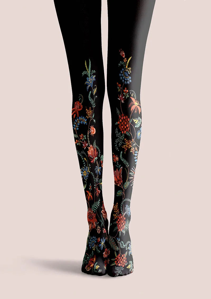 レッグウェア pan flower basque tights flower basque tights – pan（パン）