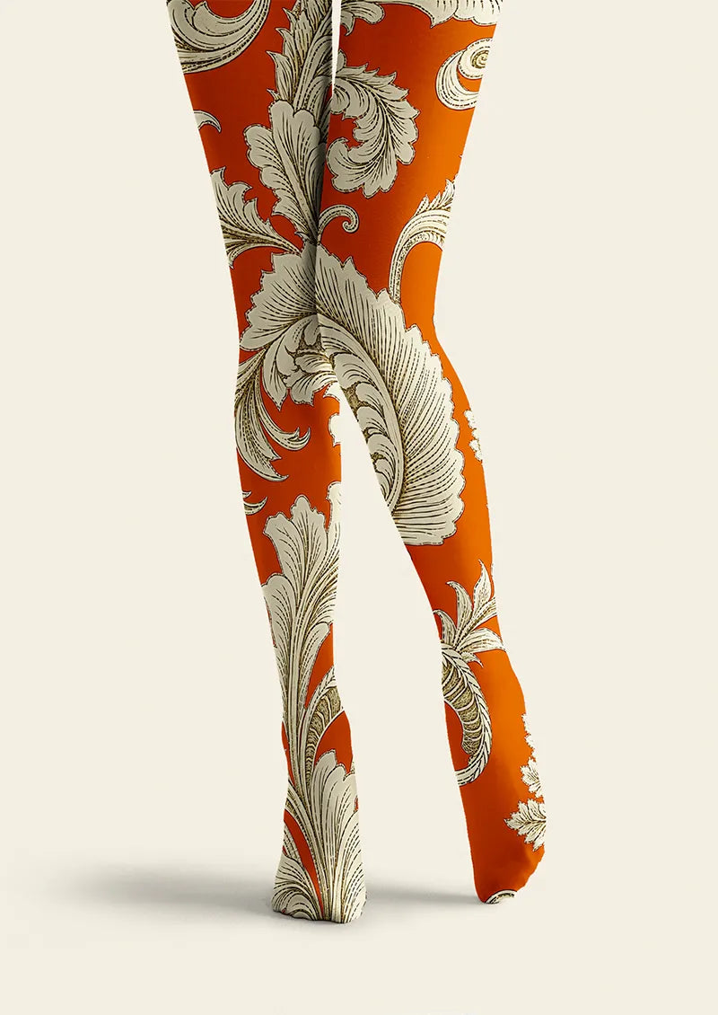 Baroque Flame Tights – Classic Pattern Art Pantyhose | Viken Plan ...