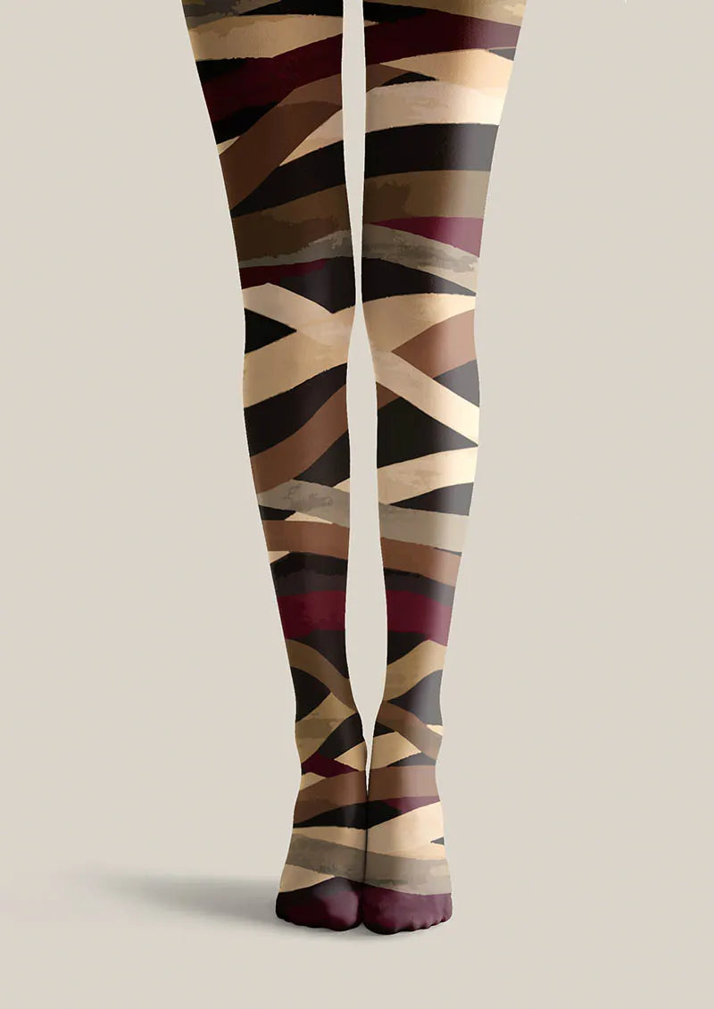 Woven Rhythm Tights – Geometric Art Pattern Pantyhose | Viken Plan ...