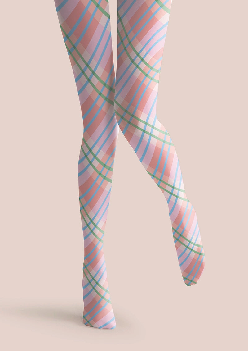 Spring Pastoral Checkered Tights Hosiery Pantyhose | Viken Plan – VikenPlan