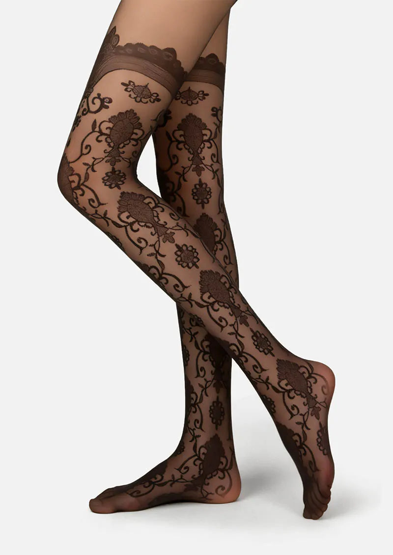 Baroque Jacquard Tights – Advanced Patterns Pantyhose | Viken Plan