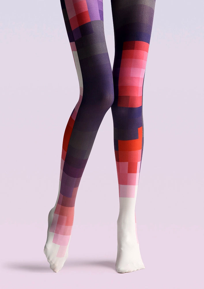
                  
                    Viken Plan PopArt Print Tights Cyberpunk Pantyhose/Tights [Pixel dusk]
                  
                