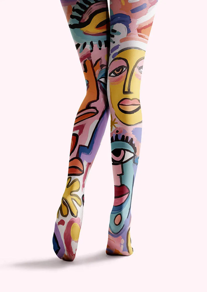 Abstract Art Picasso Form Tights – Fun Art Graphic Pantyhose | Viken ...