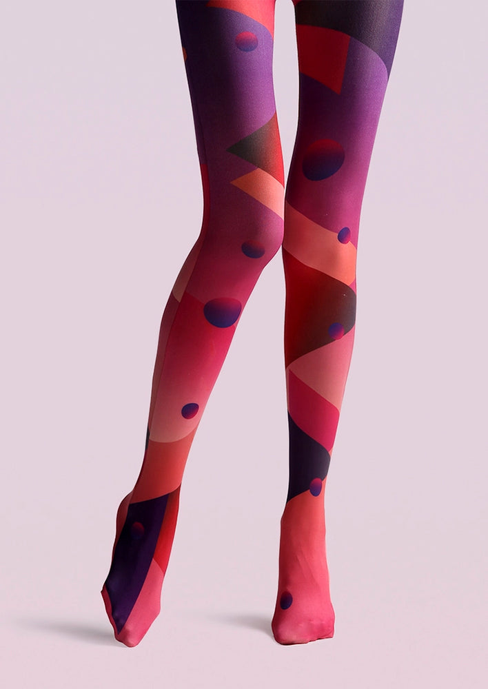 Pixel Dusk Cyberpunk Tights – PopArt Pantyhose | Viken Plan – VikenPlan