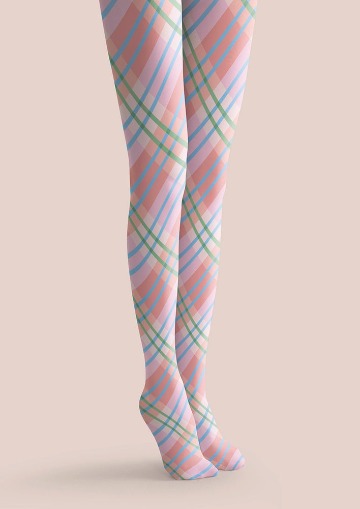 Spring Pastoral Checkered Tights Hosiery Pantyhose | Viken Plan – VikenPlan