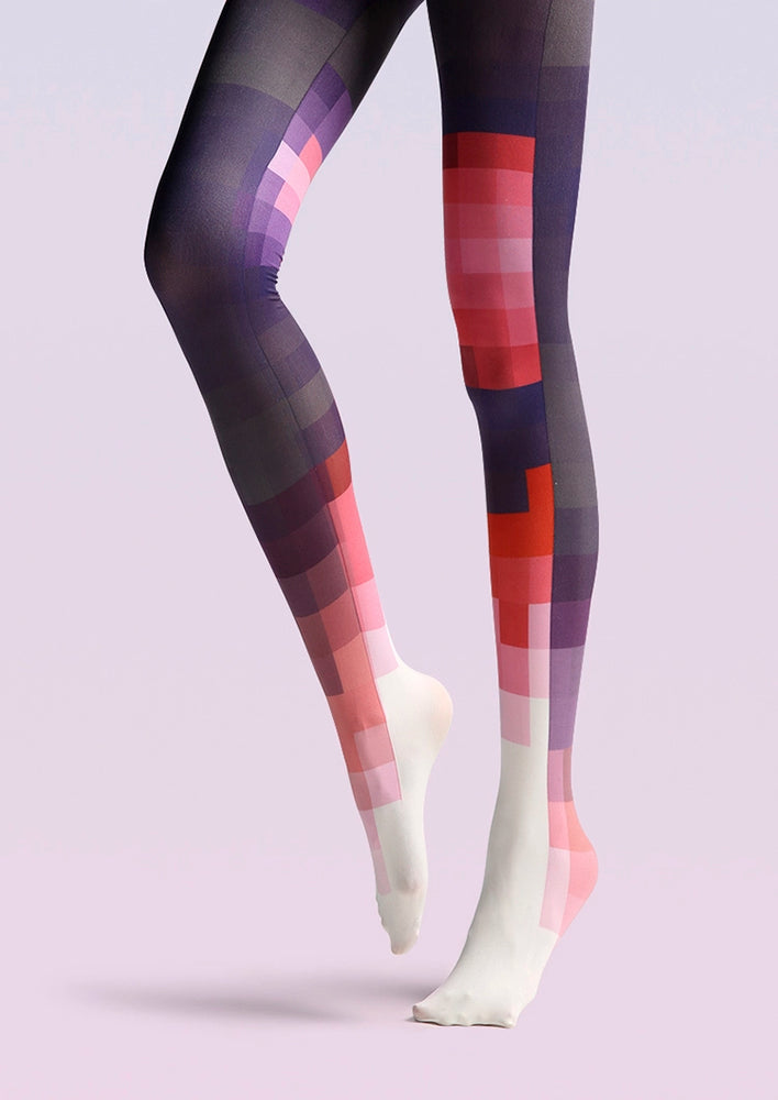 
                  
                    Viken Plan PopArt Print Tights Cyberpunk Pantyhose/Tights [Pixel dusk]
                  
                