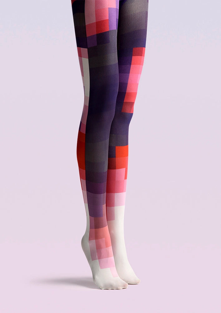 
                  
                    Viken Plan PopArt Print Tights Cyberpunk Pantyhose/Tights [Pixel dusk]
                  
                