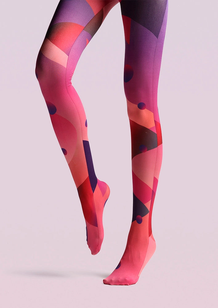 Pixel Dusk Cyberpunk Tights – PopArt Pantyhose | Viken Plan – VikenPlan