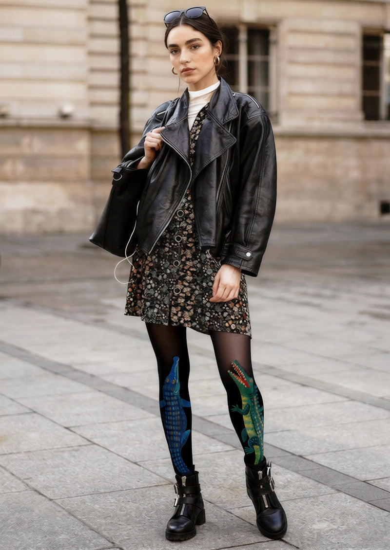 Crocodile Tights Hosiery Pantyhose | Viken Plan – VikenPlan Crocodile Tights Hosiery Pantyhose | Viken Plan – VikenPlan