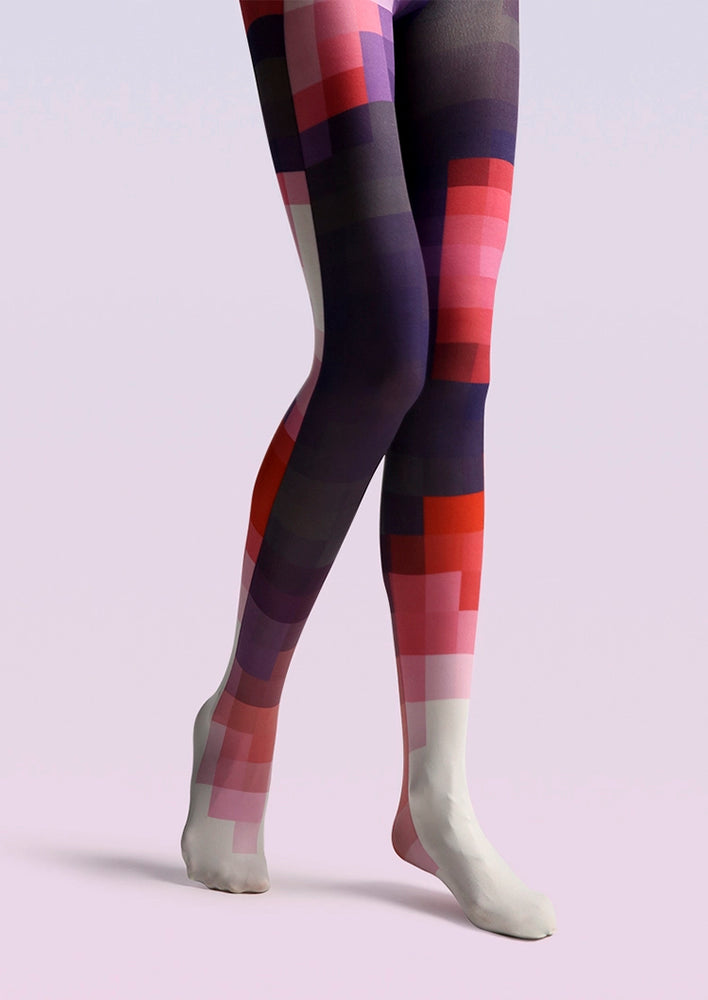 
                  
                    Viken Plan PopArt Print Tights Cyberpunk Pantyhose/Tights [Pixel dusk]
                  
                