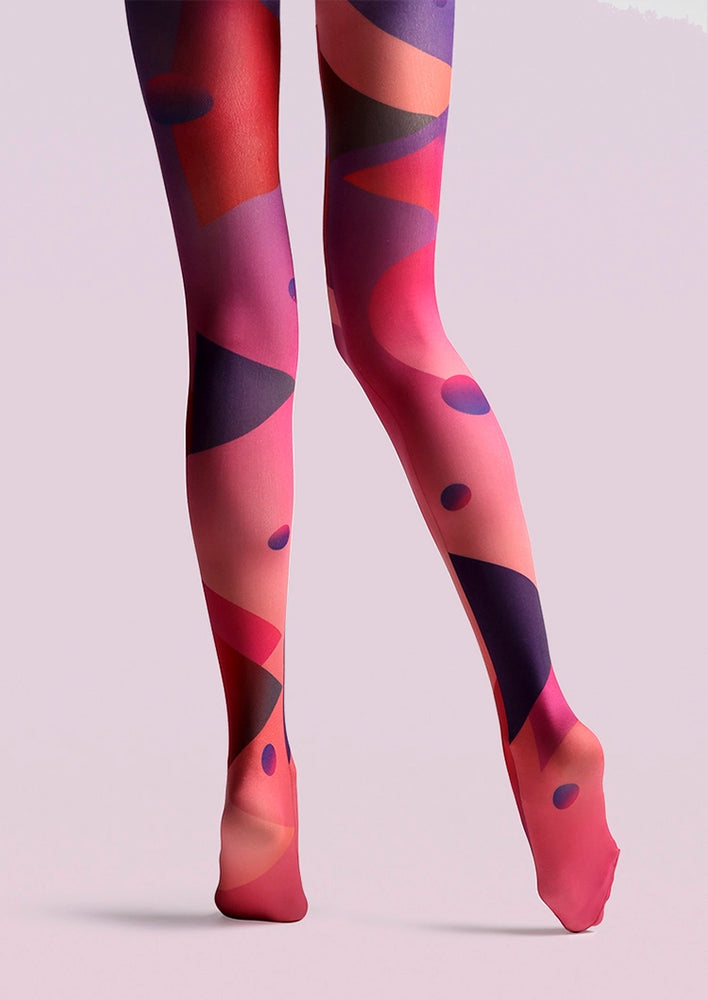 Pixel Dusk Cyberpunk Tights – PopArt Pantyhose | Viken Plan – VikenPlan
