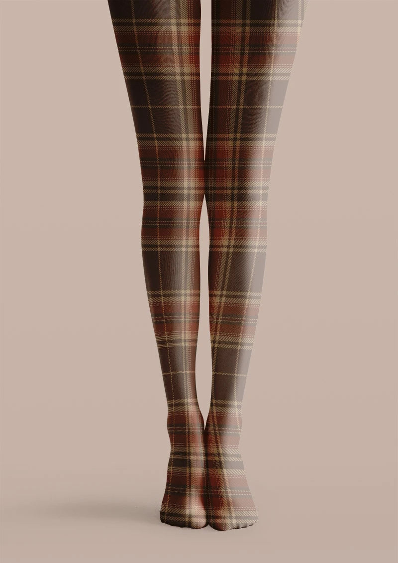 Viken Plan Highland Plaid Tights Hosiery Pantyhose