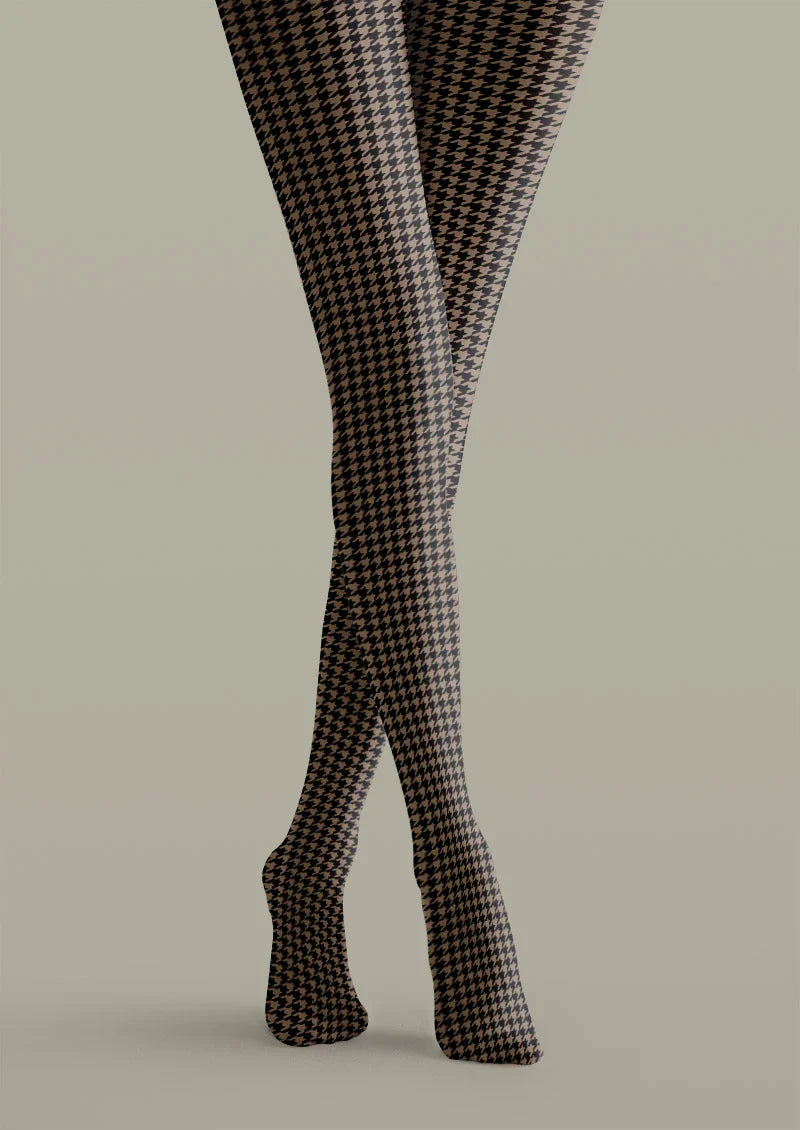 Viken Plan Houndstooth Tights Hosiery Pantyhose