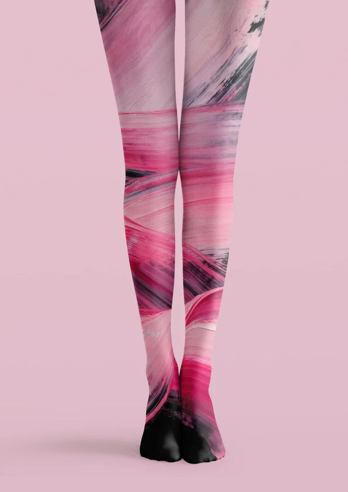Pink Purple Gradient Tights - Geometric shape Pantyhose | Viken Plan ...