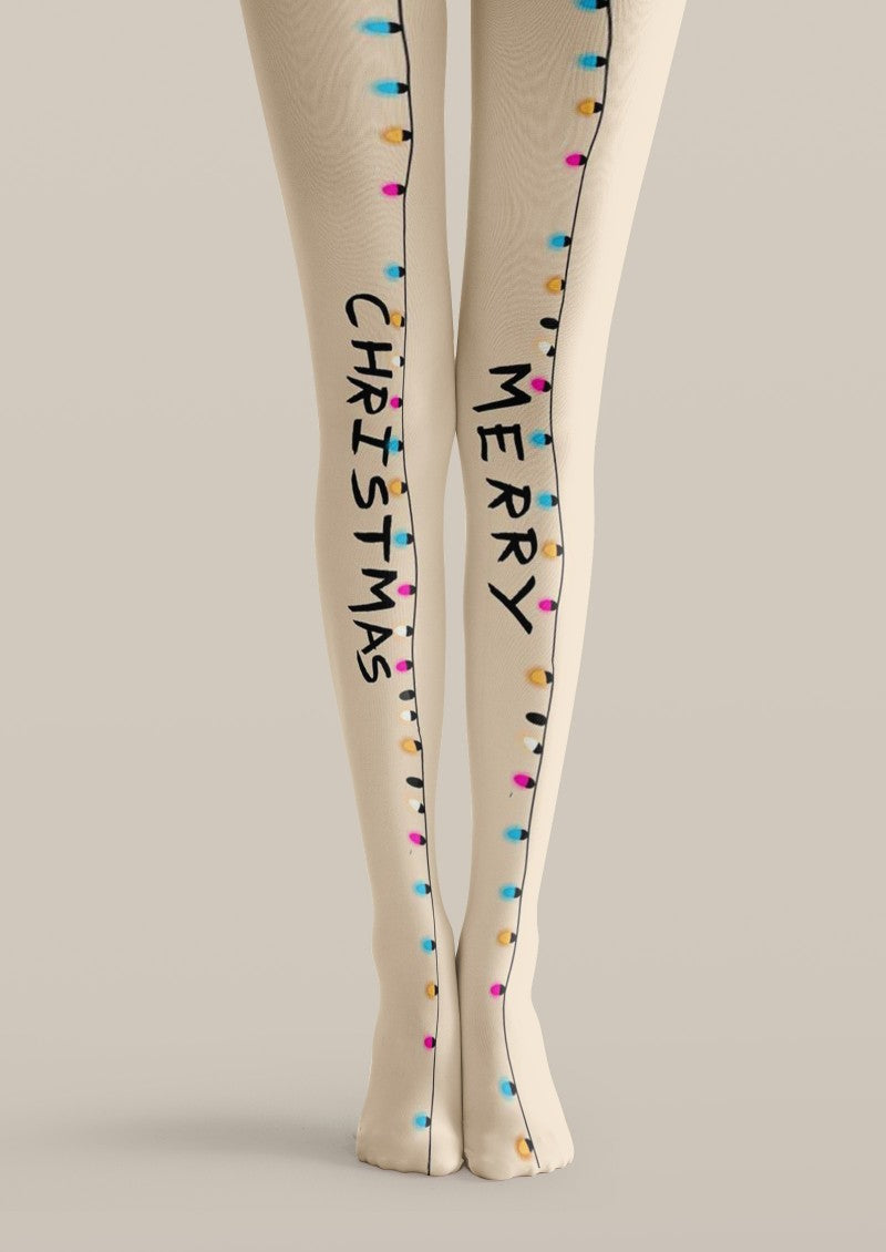 Viken Plan Christmas Themed Graphic Tights Hosiery Pantyhose